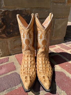 Arriero Leather Imitation Crocodile Western Cowboy Boots Men's 8.5 (Women's 10)